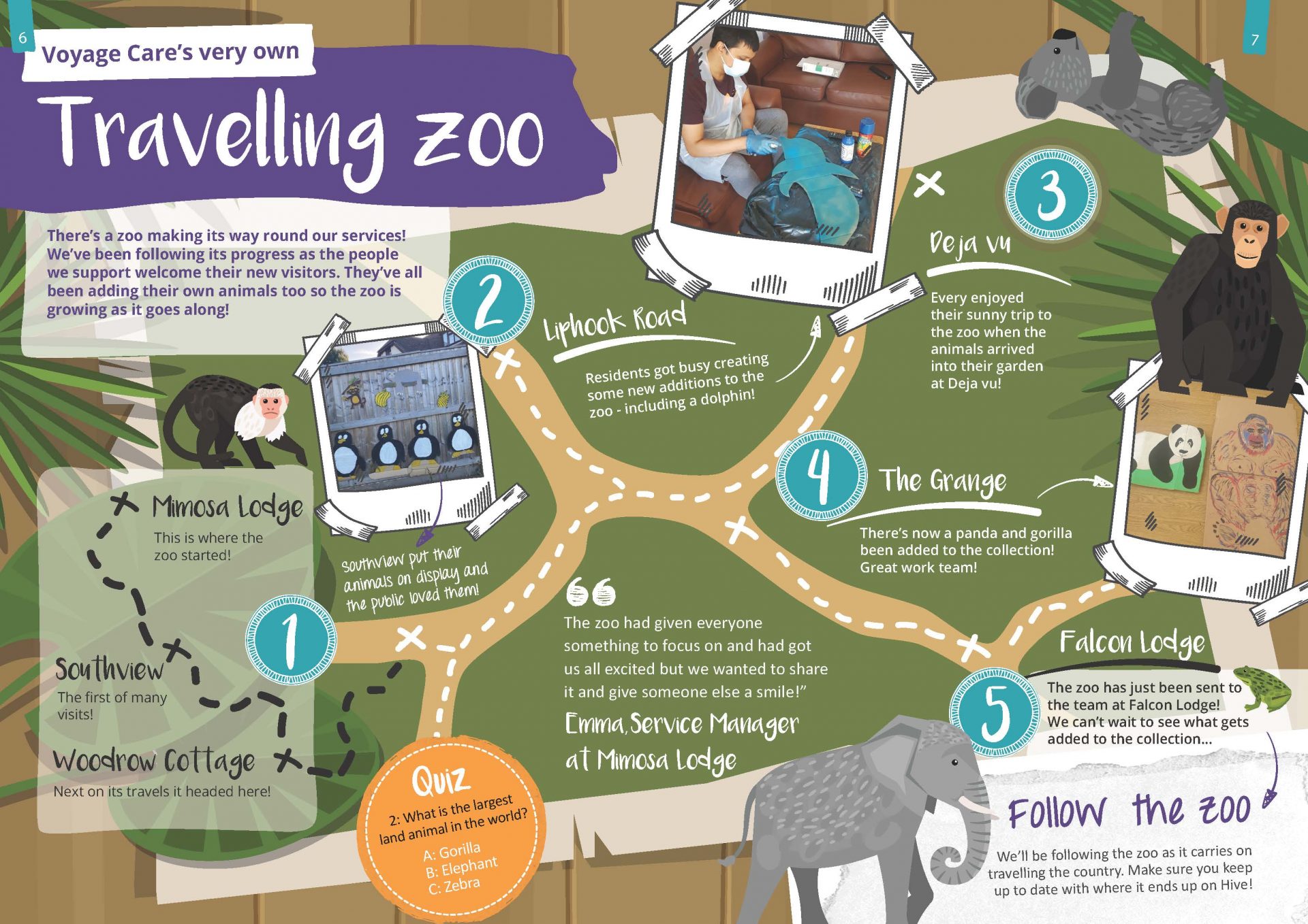 Voyage Care's very own traveling zoo Voyage Care