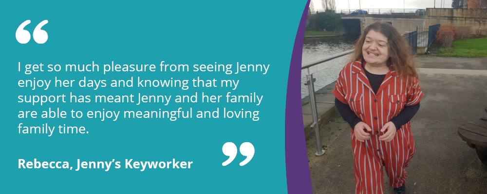 Quote from Jenny's support worker on the care recieved at our specialist autism day centre